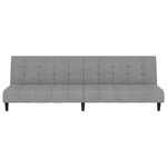vidaXL Canapé-lit à 2 places gris clair velours