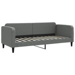 vidaXL Lit de jour avec gigogne sans matelas gris foncé 80x200 cm