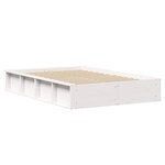vidaXL Cadre de lit Blanc 140 x 200 cm Bois de pin massif