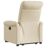 vidaXL Fauteuil inclinable électrique crème tissu