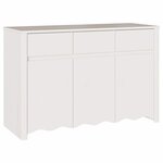 vidaXL Buffet Drammen Blanc 114 x 43 x 75 5 cm Bois de pin massif