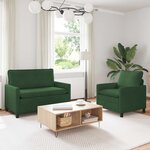 vidaXL Ensemble de Canapés 2 Pièces Vert Jungle Tissu