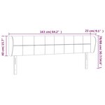 vidaXL Tête de lit avec oreilles Noir 163x23x78/88 cm Tissu