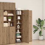 vidaXL Buffet en chêne artisanal 50x42.5x185 cm Bois de construction
