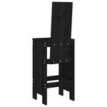 vidaXL Tabourets de bar lot de 2 noir 40x42x120 cm bois massif de pin