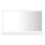 vidaXL Miroir de salle de bain Blanc 60x10 5x37 cm Bois d’ingénierie