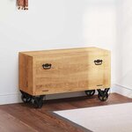 vidaXL Armoire à chaussures 86x35x55 cm Bois de manguier solide