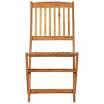 vidaXL Ensemble à manger de jardin pliable 3 Pièces Bois d'acacia solide