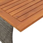 vidaXL Salon de jardin 5 Pièces avec coussins gris résine tressée
