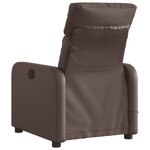 vidaXL Fauteuil de massage inclinable électrique marron similicuir