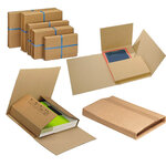 Lot de 10 Etuis croix d’expédition carton brun 240×180 épaisseur 10 à 60 mm