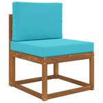 vidaXL Coussin de canapé d'extérieur Polyester Turquoise 60 x 60 cm