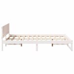 vidaXL Cadre de lit Blanc 140 x 190 cm Bois de pin massif