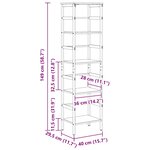 vidaXL Étagère Chêne fumé 40 x 29 5 x 149 cm Bois d'ingénierie