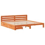 vidaXL Cadre de lit sans matelas cire marron 200x200cm bois pin massif