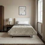 vidaXL Duvet d'hiver Matelassé Gris clair 140 x 220 cm