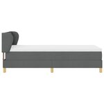 Lit Box Spring vidaXL avec Matelas Gris Foncé 80x200 cm en Tissu