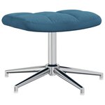 vidaXL Chaise de relaxation avec tabouret Bleu Velours