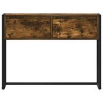 vidaXL Table d'appoint Chêne Fumé 100 x 36 x 75 cm Bois d'ingénierie