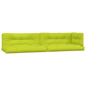 vidaXL Coussins de palette lot de 5 vert vif tissu