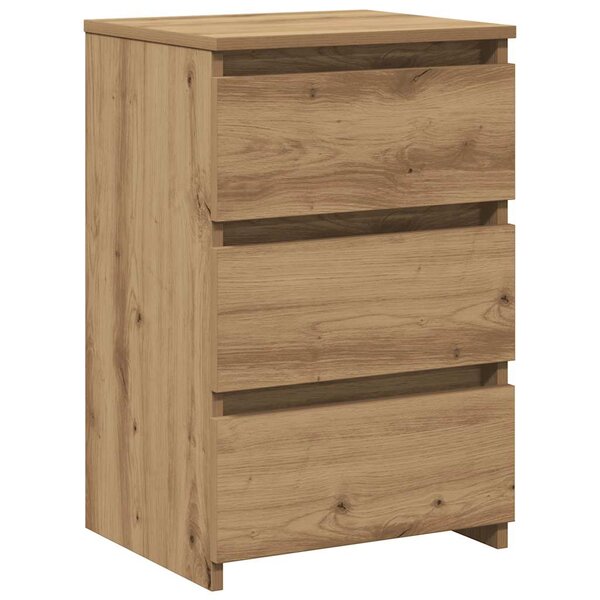 vidaXL Table de chevet chêne artisanal 40x35x62 5 cm bois d'ingénierie
