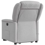vidaXL Fauteuil de massage inclinable gris nuage tissu