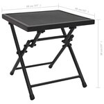 vidaXL Table pliable en maille 38x38x38 cm Acier Anthracite