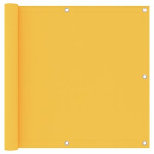 vidaXL Écran de balcon Jaune 90x600 cm Tissu Oxford