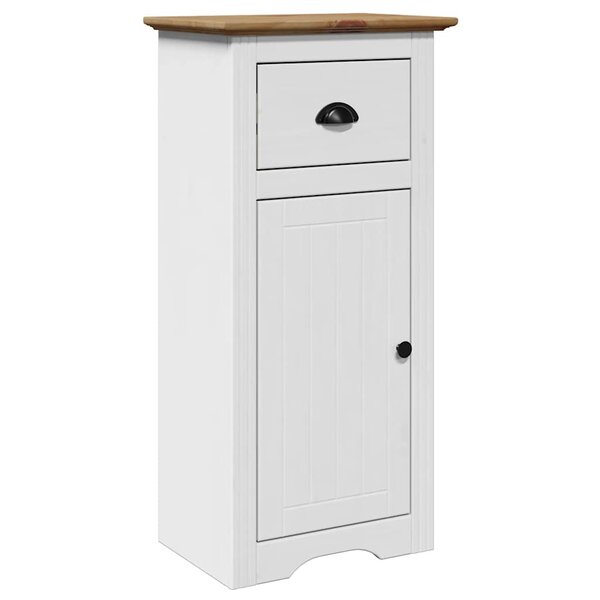 vidaXL Armoire de salle de bain BODO blanc et marron 44x30x90 cm