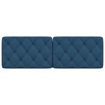 vidaXL Coussin de tête de lit bleu 160 cm tissu