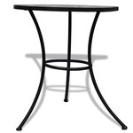 vidaXL Table de bistro Noir et blanc 60 cm Mosaïque