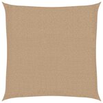 vidaXL Voile d'ombrage 160 g/m² Taupe 7x7 m PEHD