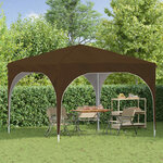 vidaXL Tente de fête pop-up 290 x 290 x 245 cm Taupe