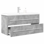 vidaXL Ensemble de meubles de salle de bain 2 Pièces gris béton