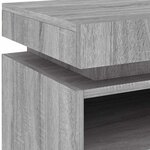 vidaXL Armoire de chevet avec lumières LED sonoma gris 40x39x48 5 cm