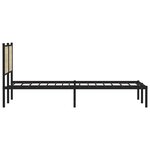 vidaXL Cadre de lit en métal sans matelas chêne sonoma 137x190 cm