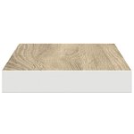 vidaXL Étagères flottantes 2 Pièces chêne et blanc 50x23x3 8 cm MDF