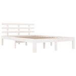 vidaXL Cadre de lit sans matelas blanc bois massif 120x200 cm