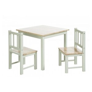Meubles d activite en Hevea 2 chaises et une table Couleur Vert Menthe