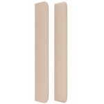 vidaXL Tête de lit avec oreilles Cappuccino 203x16x118/128 cm