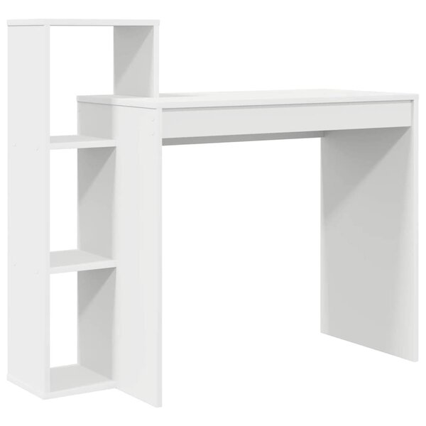 vidaXL Bureau avec étagère Blanc 100 x 40 x 90 cm Bois d'ingénierie