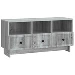 vidaXL Meuble TV Sonoma gris 102 x 34 5 x 50 cm Bois d'ingénierie
