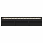 vidaXL Cadre de lit sans matelas noir 75x190 cm