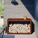 VidaXL Étagère à bois 100x40x60 cm acier résistant aux intempéries