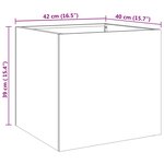 vidaXL Jardinières 2 Pièces argenté 42x40x39 cm acier inoxydable