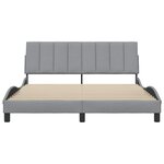 vidaXL Cadre de lit sans matelas gris clair 160x200 cm tissu