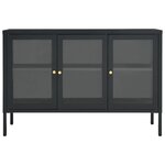 vidaXL Buffet Anthracite 105x35x70 cm Acier et verre