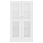 vidaXL Armoire à vitrine Blanc 82 5x30 5x150 cm Bois d'ingénierie
