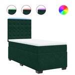 vidaXL Sommier à lattes de lit avec matelas Vert foncé 90x200 cm