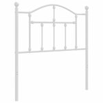 vidaXL Tête de lit métal blanc 80 cm